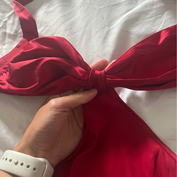 SHEIN VCAY Tie Backless Halter Neck Dress Burgundy Size S OFFER PRICE MUST GO - Picture 8 of 13